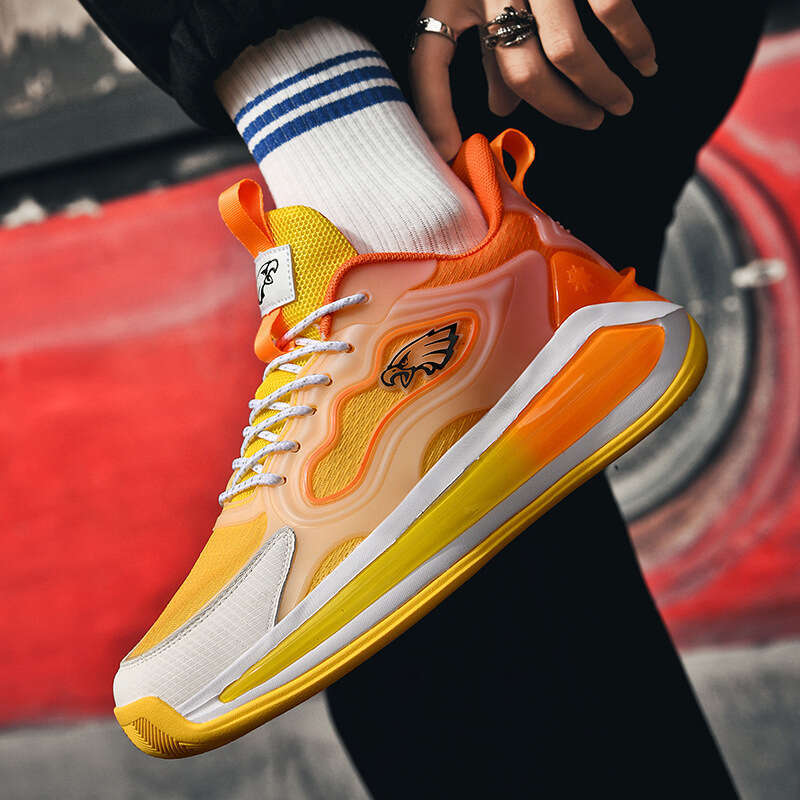 Glow-in-the-Dark Basketball Free shipping for Men MD High Elastic Sports Running Couple Style Night Fluorescent Dad Shoes with Friction Sound