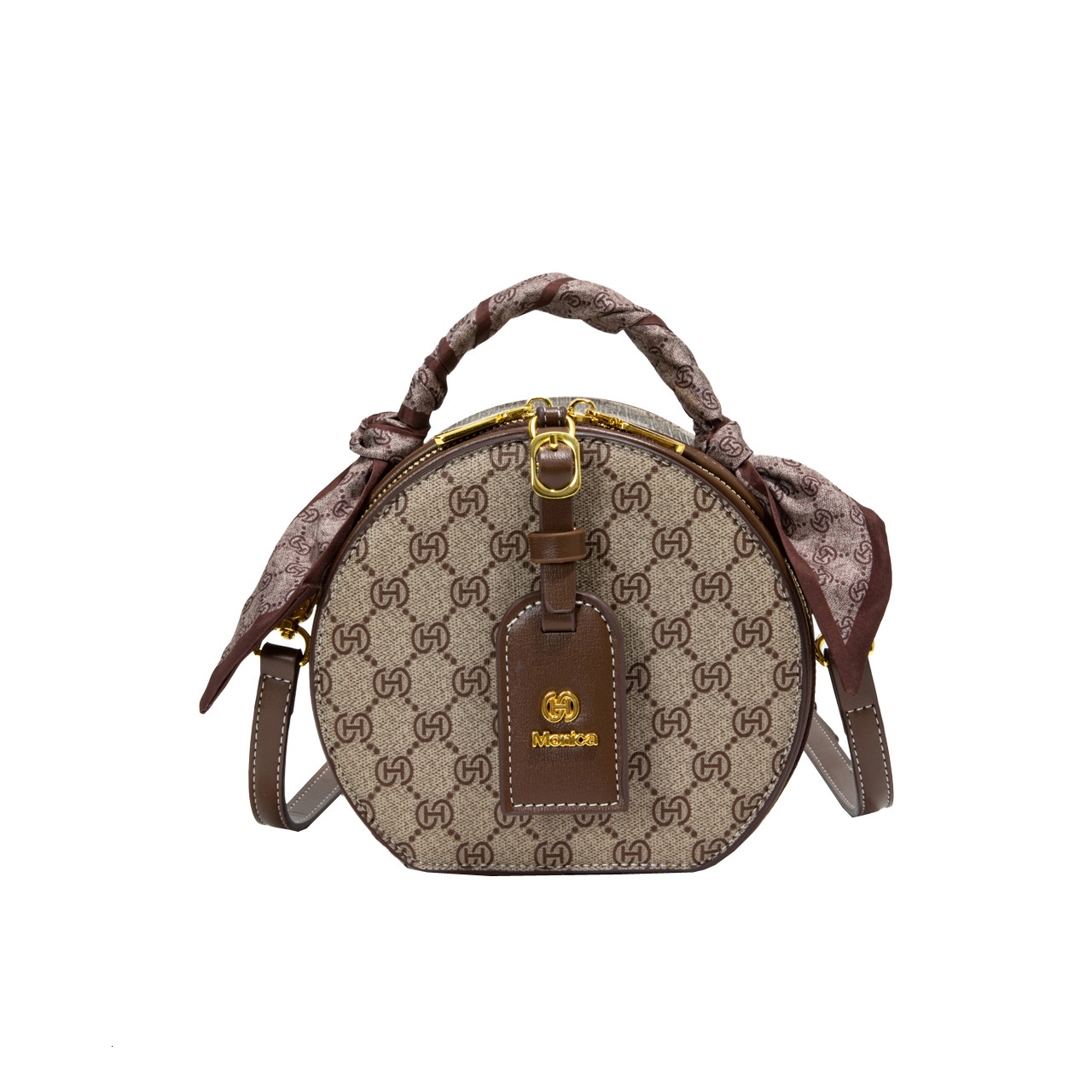 Tiktok Internet Celebrity Hot Sale Fashion Small Round Bag 2025 New Style Lady Designer Handbag Elegant Casual Shoulder Bag High-end Dinner Bag Wallet