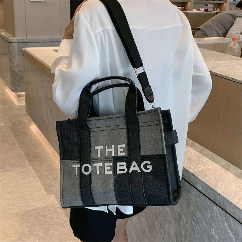 Fashion Popular Women's Tote Trend Brand Denim Embroidery Crossbody Classic Elegant Shoulder Bag Designer Handbag