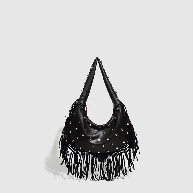 Stylish Womens Leather Handbag with Unique Fringe Detailing & Customization Options