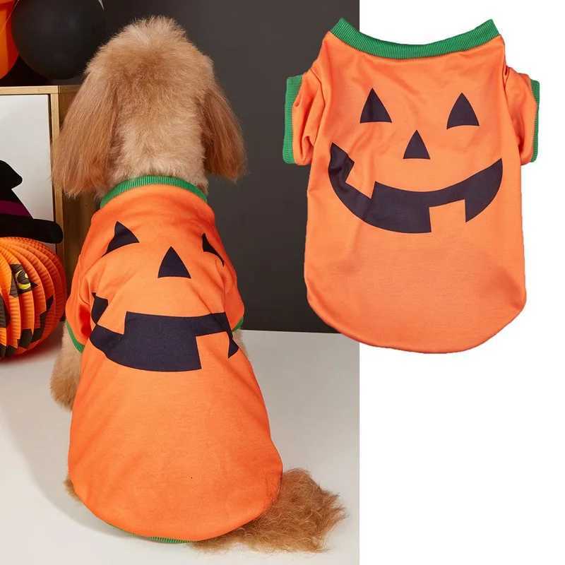 Halloween Pet Clothing Thin Cat Dog Holiday Costume Pumpkin Skull Teddy Funny T-Shirt XJ250813