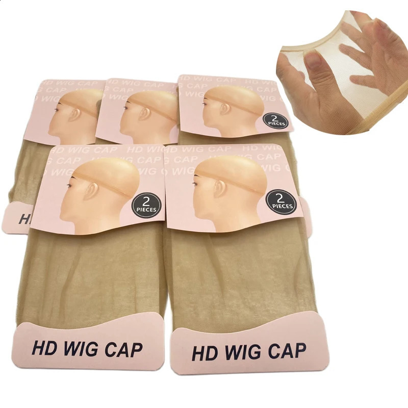 Wholesale 20 Pcs HD Thin Wig Cap - Transparent and Invisible - Sheer Wig Cap for HD Wigs - Wig Accessories 250812