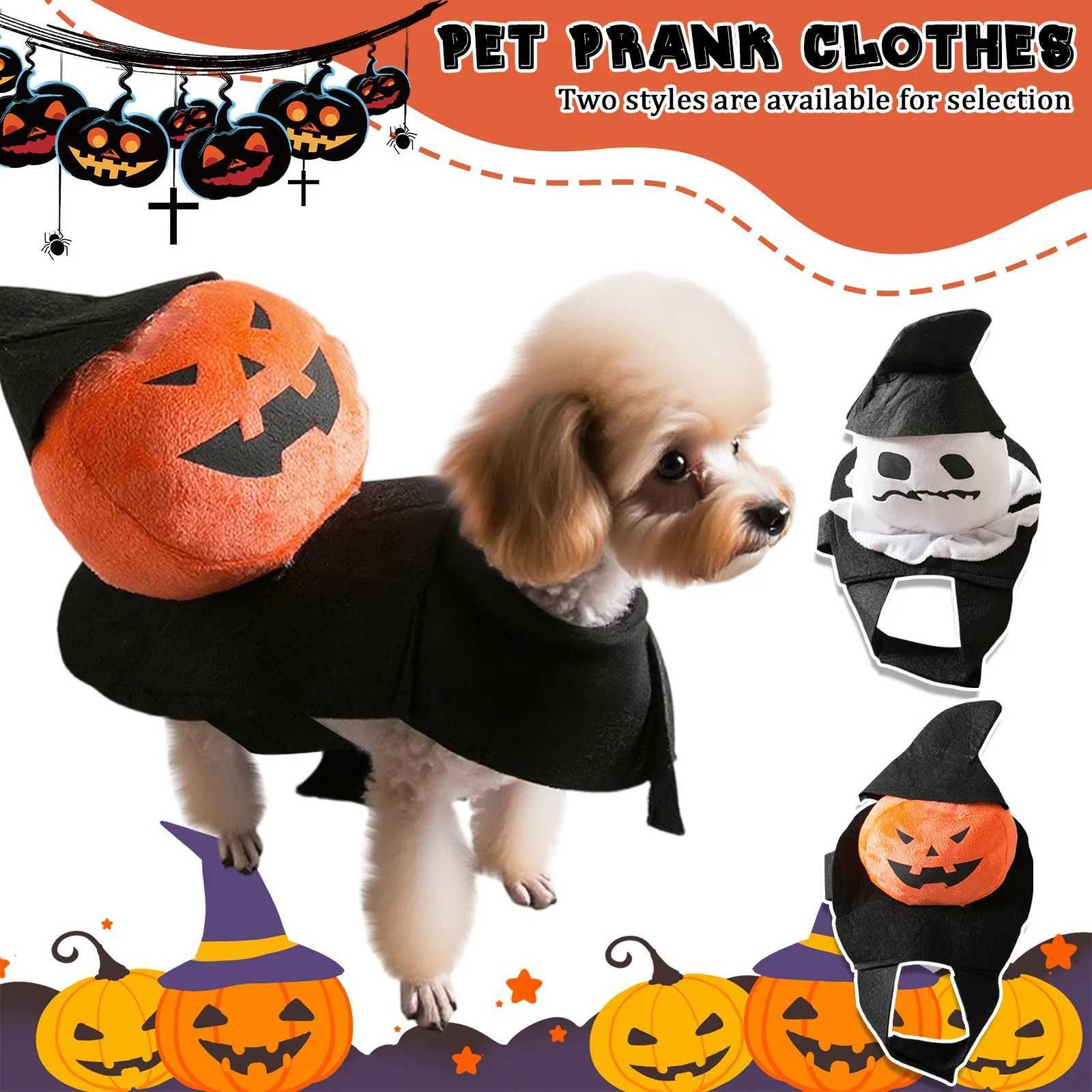 Halloween Funny Pumpkin Pet Clothes Dog Cat Cosplay Costumes Prop Creative Theme Party Festival Atmosphere Decoration Outfits XJ250813