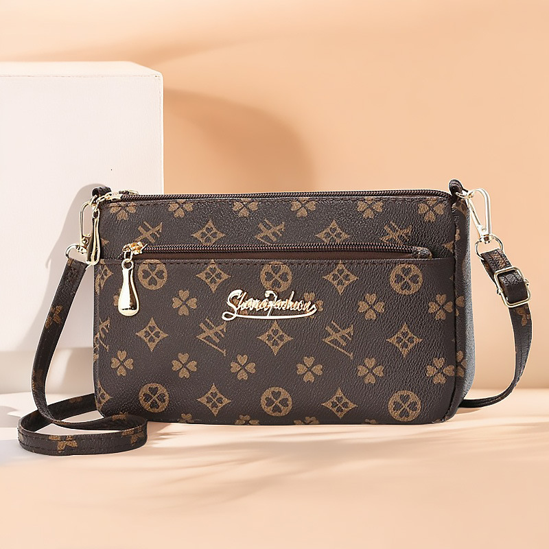 Women's Luxury Handbag Free Shipping Designer Phone Bag New Floral Underarm Bag Fashion Trend Ladies Korean Style Letter Casual Single Shoulder C