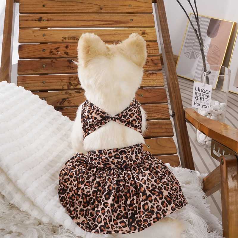 Summer Cut Pet Clothing Puppy Bikini Set Designer Leopard Print Swimsuit Dogs Beach Vacation Clothes Cat Swimwear Dog Costume XJ250813
