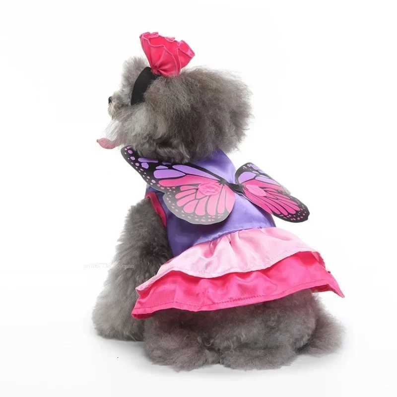 Pet Dog Halloween Costume Funny Dog Cat Butterfly Fairy Dress With Detachable Wings Pet Clothing Party Dress Cosplay Costume XJ250813