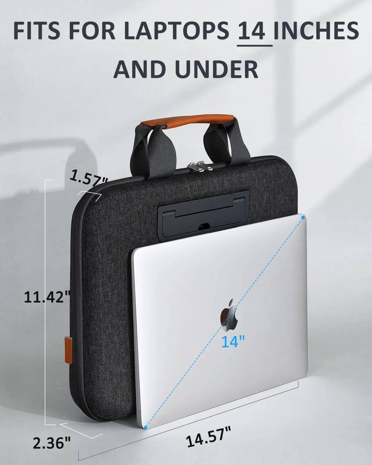 Oatsbasf 2 in 1 Case & Stand for 13.3-16.2'' Notebook Tablet Laptop Bag Shockproof Travel Business Computer Briefcase high-quality