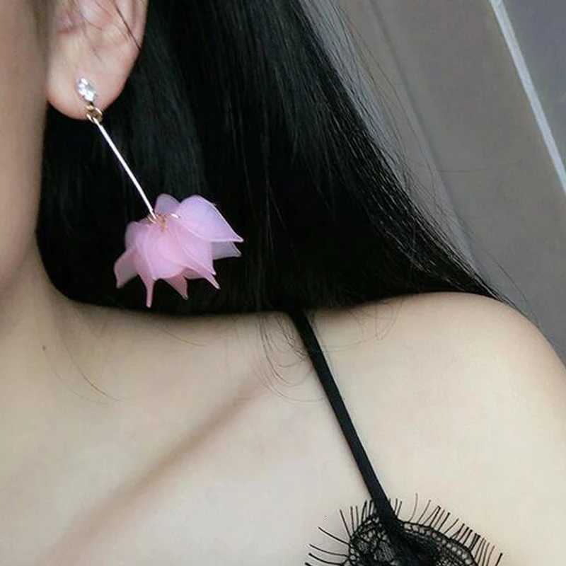 1 Pair New Lady Colorful Elegant Women Crystal Flower Colorful Drop Long Dangle Wedding Earring Jewelry Nice Best Gift Y250812