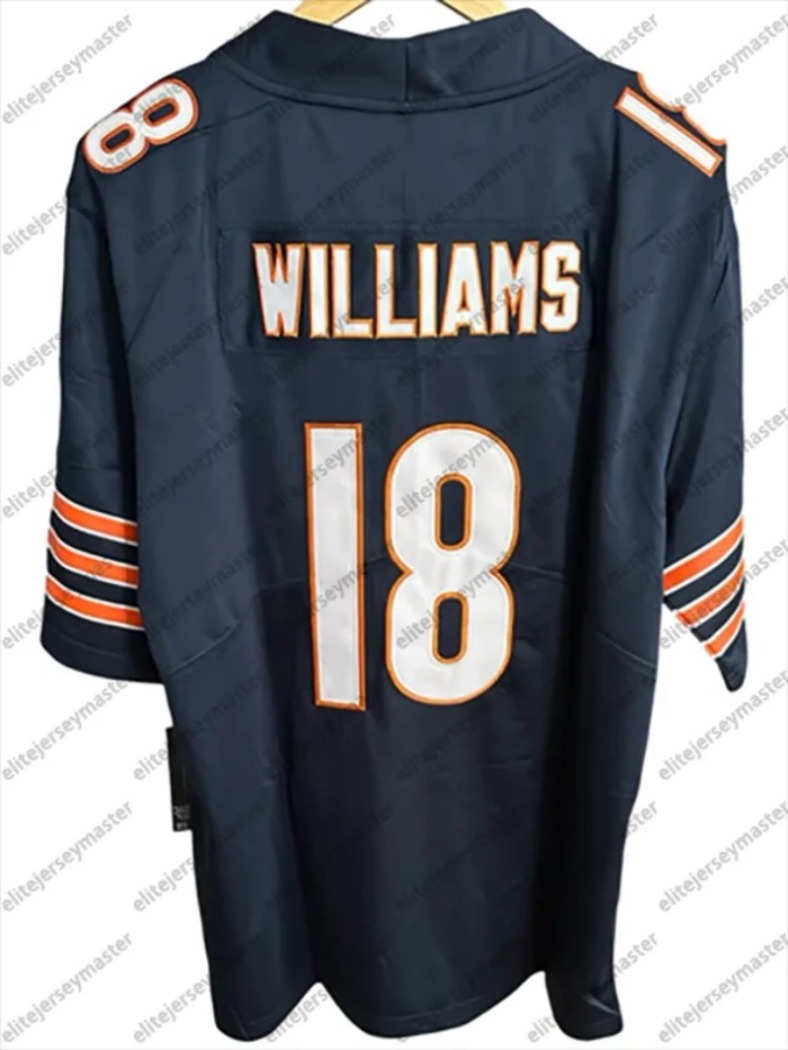 18 Caleb Williams D.J.Moore 15 Rome Odunze Cole Kmet Jaylon Johnson Walter Payton Brian Urlache rPersonalized Customized Football Jerseys Custom Any Number Name 345