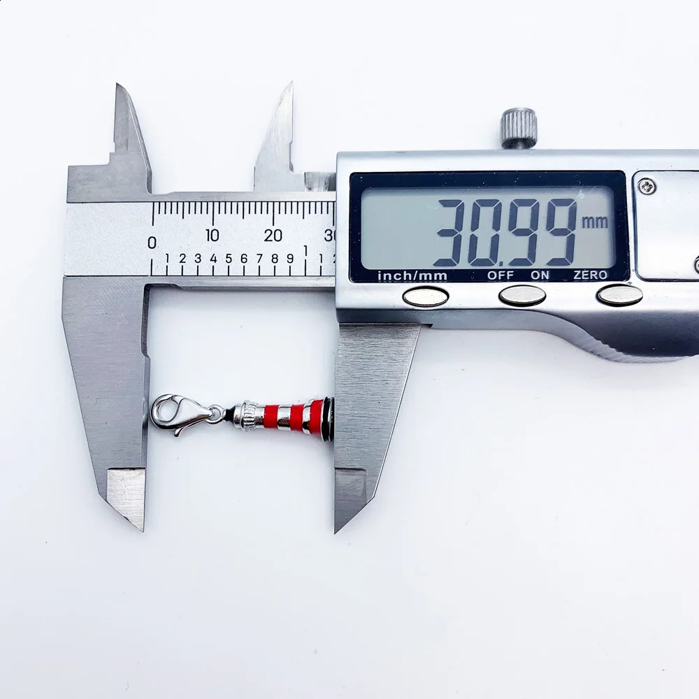 925 Sterling Silver Enamel Lighthouse Charms European Bead Gift DIY Accessories Jewelry 250807