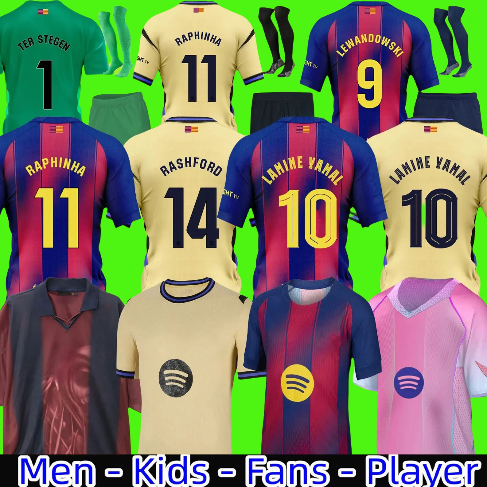 2025 2026 LAMINE YAMAL RAPHINHA soccer jerseys Special 24 25 26 camiseta de futbol FERRAN LEWANDOWSKI PEDRI ANSU FATI GAVI ERIC KOUNDE kids kit football shirt XXXL 4XL