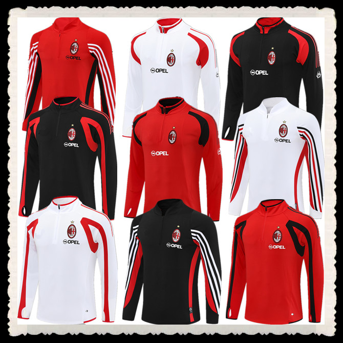 Retro shirts Gullit SOCCER JERSEYS Maldini Van Basten KAKA Inzaghi Rivaldo SHEVCHENKO Baresi Nesta Seedorf MiLaN 03 04 05 06 Training clothes Long sleeve