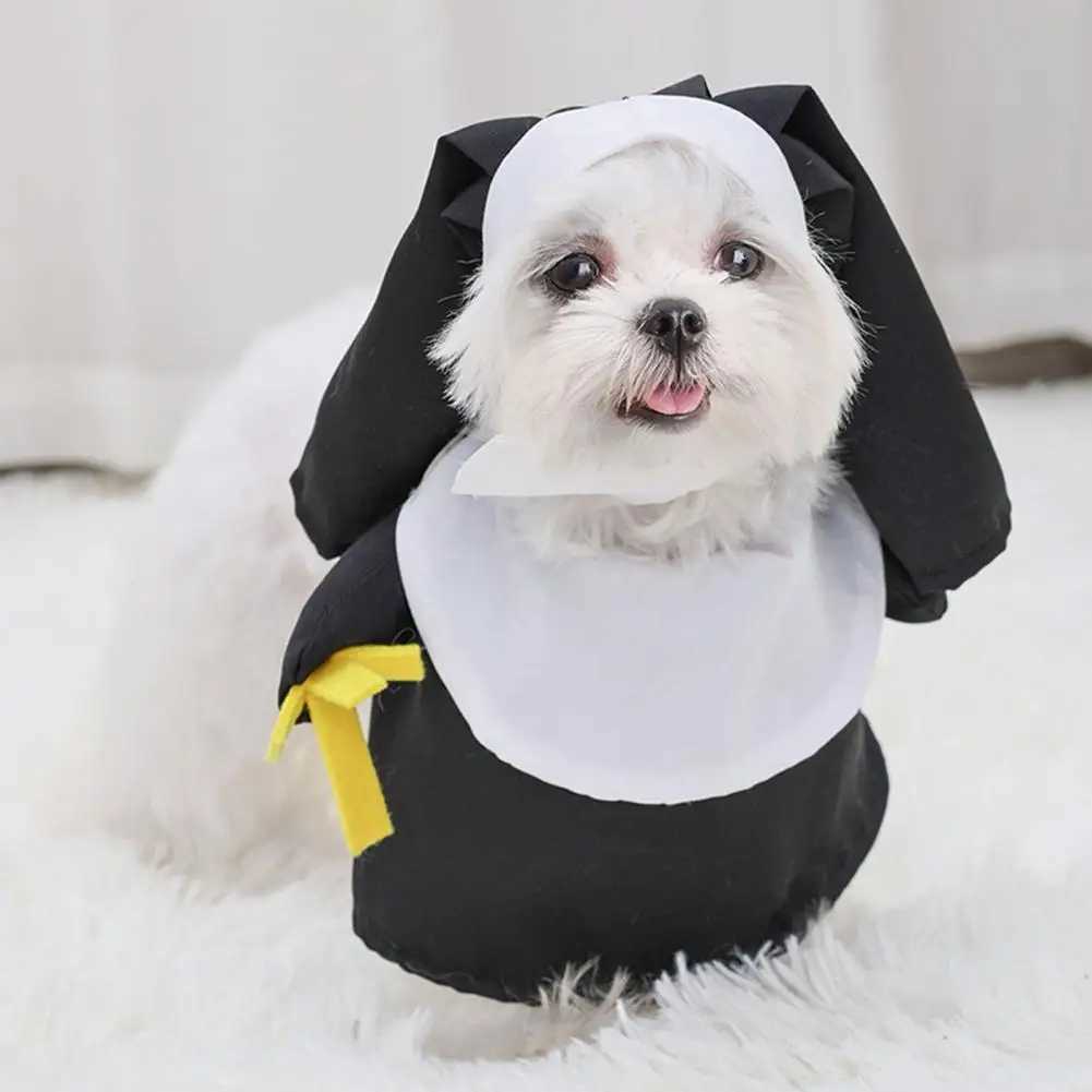 1 Set Pet Costume Set Thick Three-dimensional Modeling Nun Style Dress Up Cosplay Halloween Dog Clothes Pet Supplies XJ250813