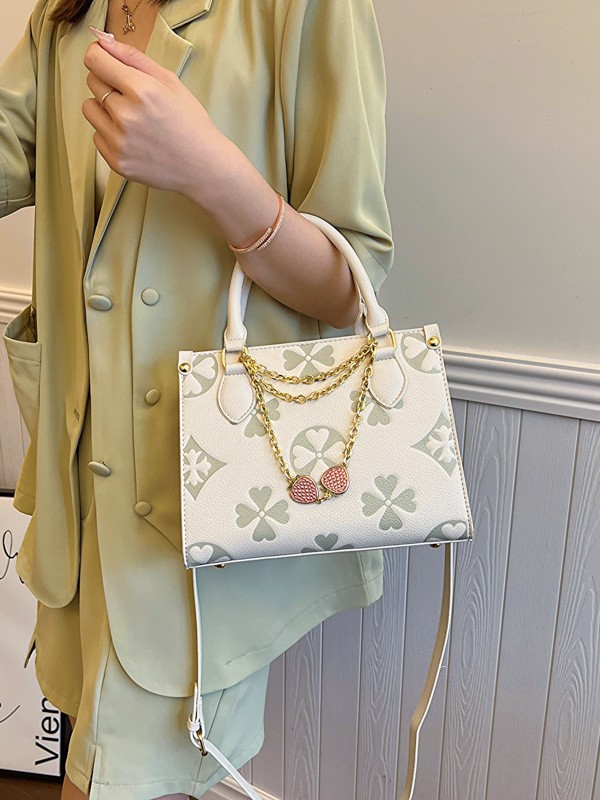 free shipping designer bag new retro printed pink single-shoulder bag with Exquisite pictures