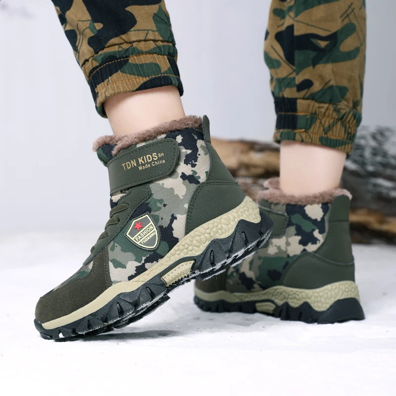 Selling Fashion Children Casual Shoes Girls Boys Cotton Snow Boots Warm Kids Boy Winter Outdoor Sneakers 250812