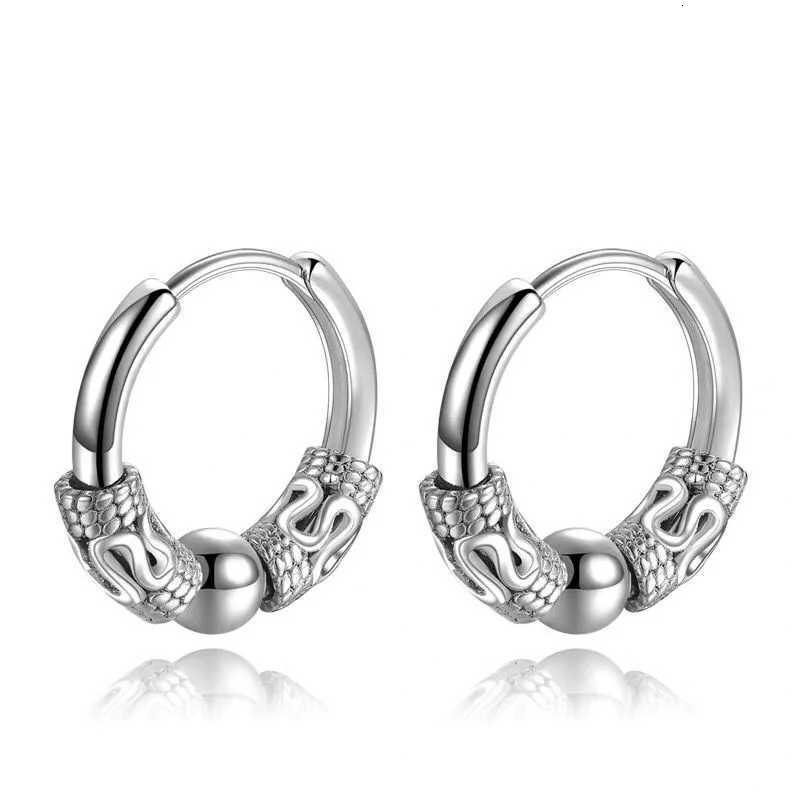 Classic Men Stainless Steel Hoop Earrings for Women Hip Hop Earring for Men Boy Earrings Punk Gothic Ear Stud Jewelry Party Gift Y250812