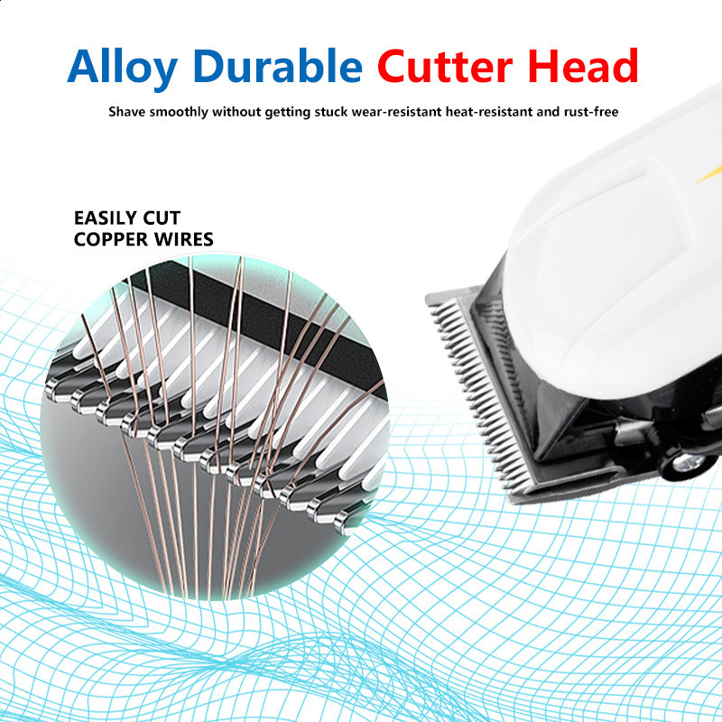 Electric Shavers Professional Cordless Hair Trimmer For Men Adjustable Rechargeable Clipper Cutting Machine Lithium Battery 230906