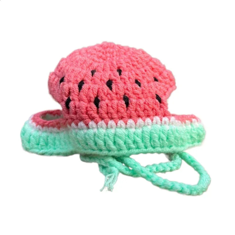 Cute Funny Cat Hat Watermelon Style Autumn Winter Pet Hat Puppy Kitten Knitted Hat Party Po Shoot Cat Accessories 250813