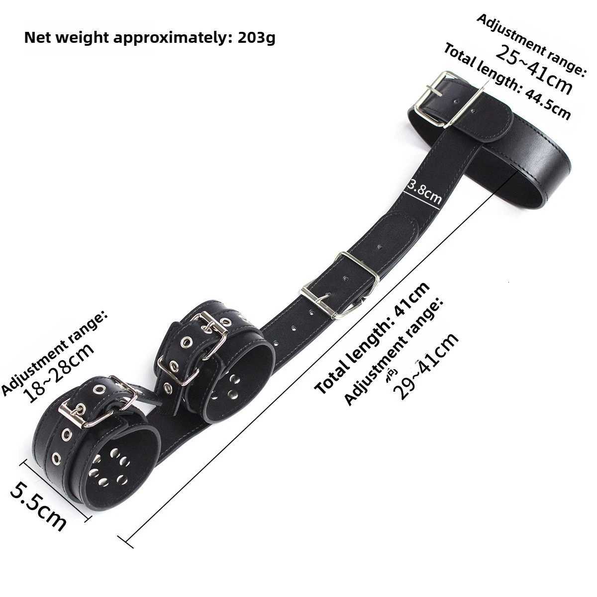 Bdsm Bondage Wrist Flirting Backhand Handcuffs Bondage Bed Restraints Adjustable Leather SM Adult Sex Toys for Women Game XJ250813