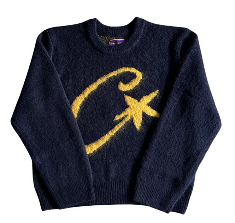 free shipping designer Mens Sweaters Haima wool pullover long sleeved sweater mens street loose pullover knitted sweater