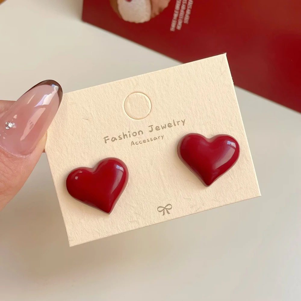 Retro Style Red Bowknot Stud Earrings for Women Girls Simple Earings Piercing Ballet Ribbon Aesthetics Elegant Ear Jewelry Gifts 250812