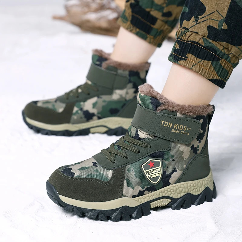 Selling Fashion Children Casual Shoes Girls Boys Cotton Snow Boots Warm Kids Boy Winter Outdoor Sneakers 250812