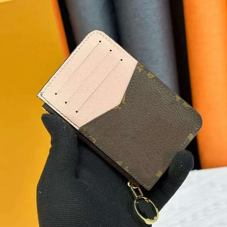 Women Card Holder Designer Wallet ROMY Purse Genuine Leather Men Purses Key Ring Credit Coin Mini Wallet Bag Circle Cardholder High Quality Women Wallet