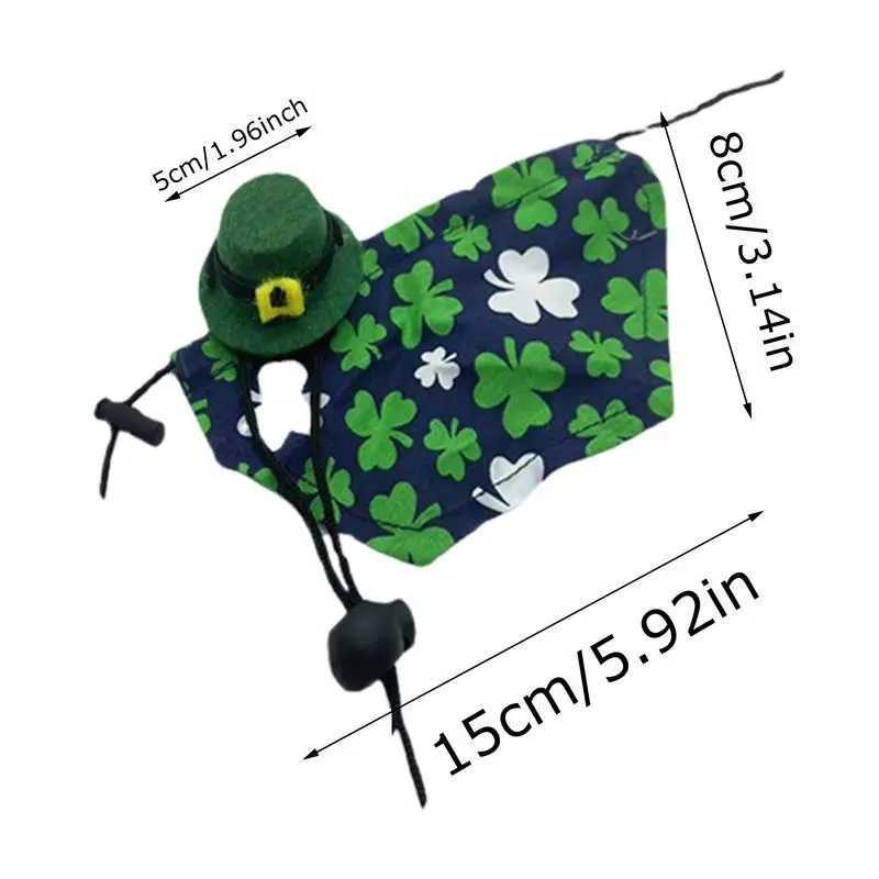Lizard Clothing And Hat Shamrock Pattern Bandanas Puppy Party Clothing Irish Festival Cosplay Costume Small Animal Outfit For XJ250813