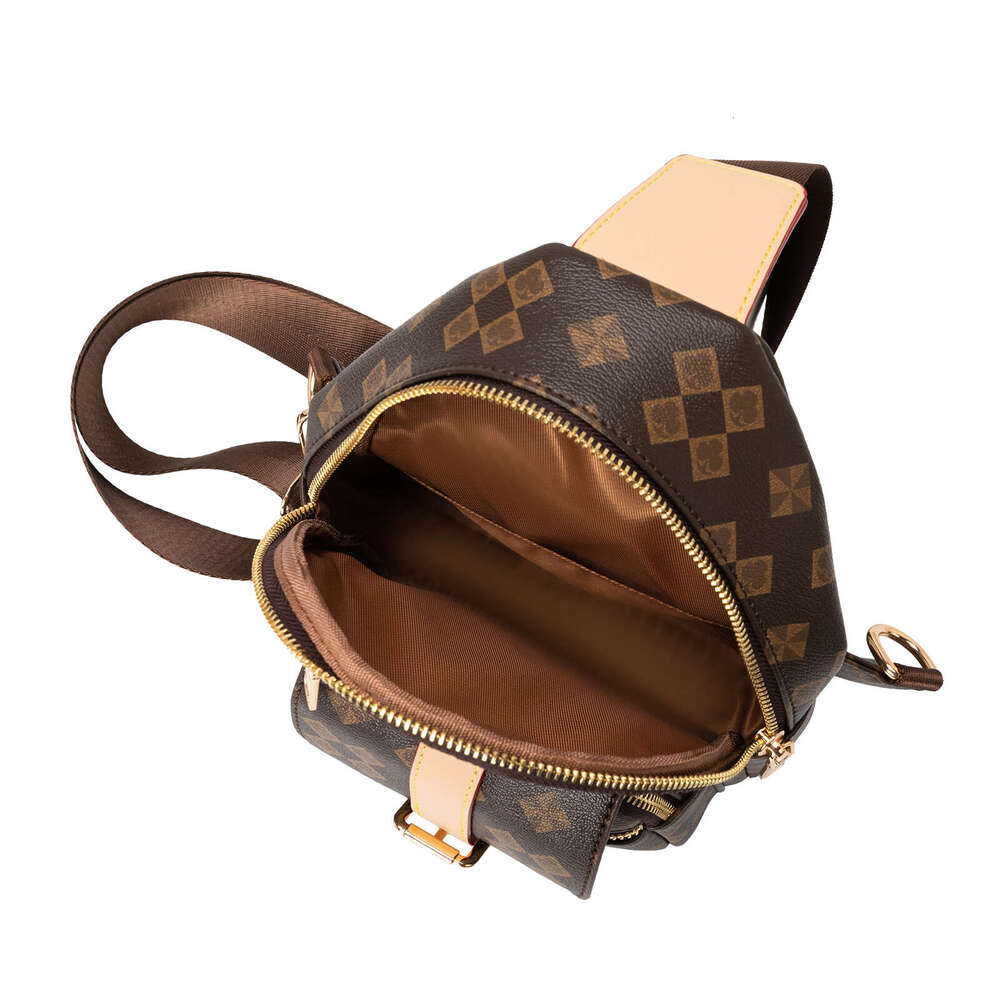 Lacel Urwebin Womens shoulder bag Green Checkered Pattern Sling Bag Multi - Pocket Large Capacity Adjustable Strap Stylish Chest Bag for Daily Travel 