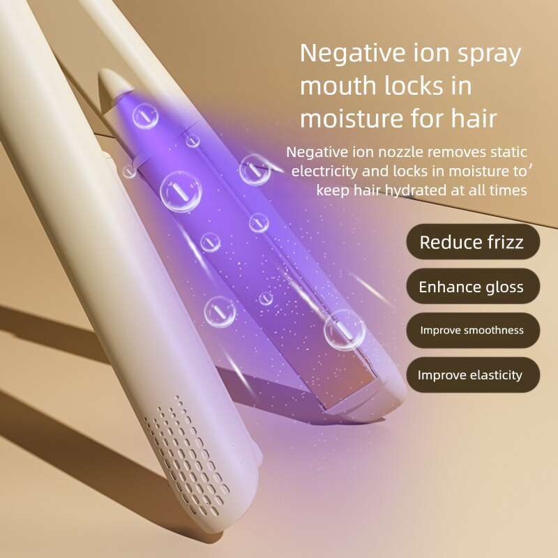 Electric Hair Straightener And Curler Dual Use Non Damaging Negative Ion Portable Bangs Straightening Comb Student Dormitory Curling Iron