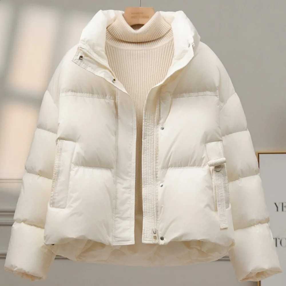 OFTBUY Winter Jacket Women White Duck Down Coat Short Turn Down Collar Puffer Jacket Female Fahsion Warm Clothing Lady 250811