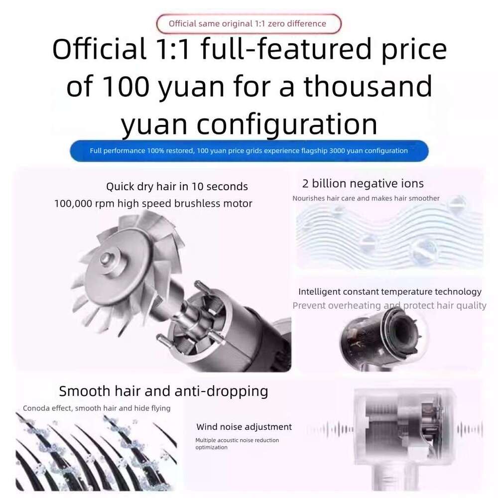 Huaqiangbei Mousen Same Style Dryer Negative Ion Hair Care High Power Quick Dry Hairdryer
