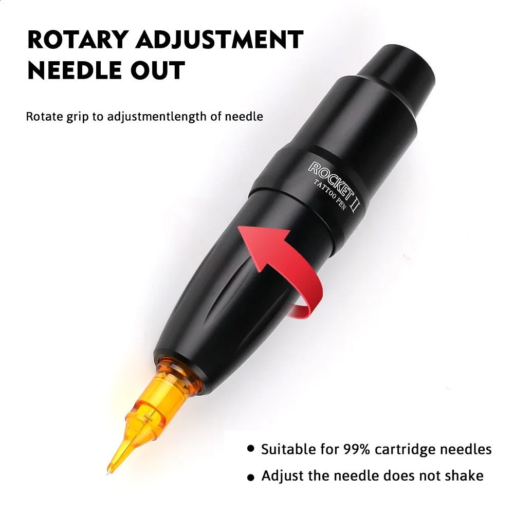 Rocket II Professional Tattoo Machine Pen RCA Interface Japanese Motor Powerful Lining And Shading Rotary Gun Set 250809