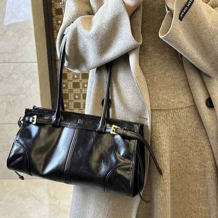 Hot Selling Faionable Retro Leather Oulder Women's Handbag Oil-Waxed Cowhide Crossbody Bag High Quali Briti Sle Casual Scene Designer Bags