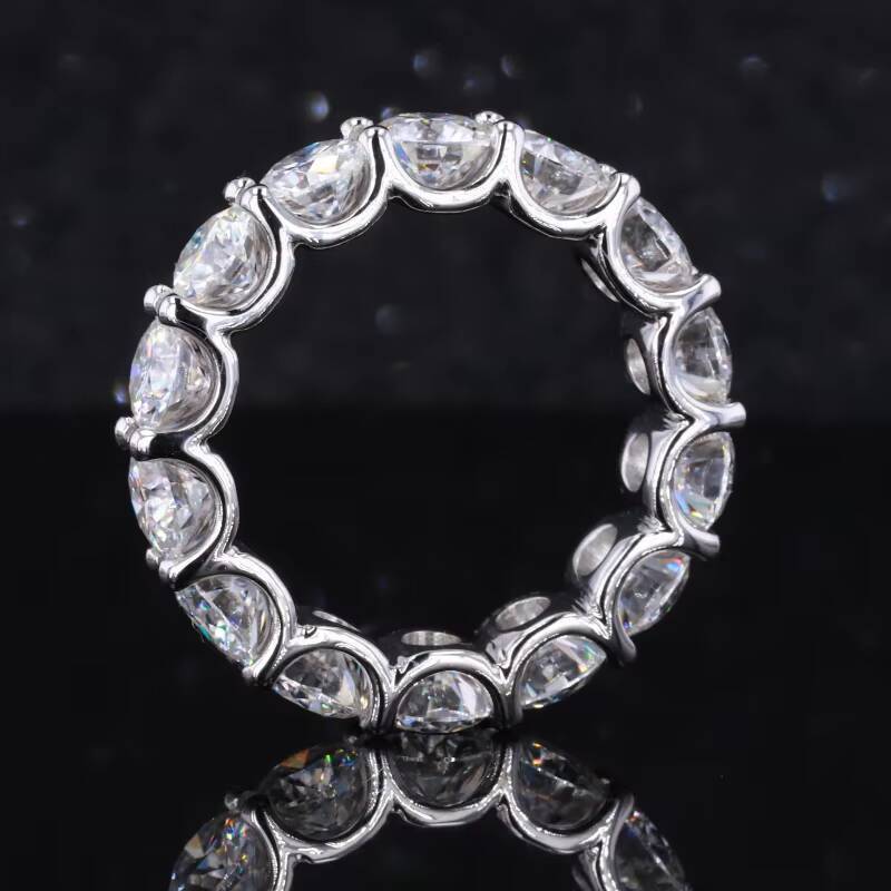 Starsgem Gold Jewelry 18K 14K Gold Ring 0.5ct Round Moissanite Diamond Engagement Ring