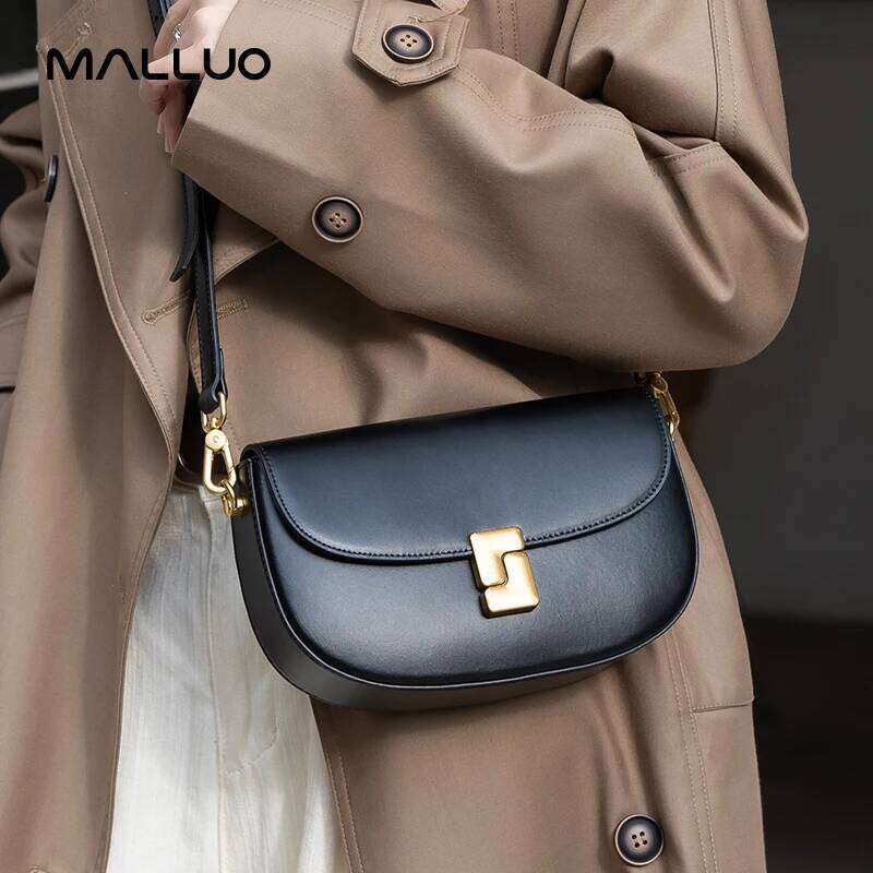 Cowhide Small Fashion Square Bag Genuine Leather Crossbody High end Feeling HandBag Women's Commuting Flap Box Bags new