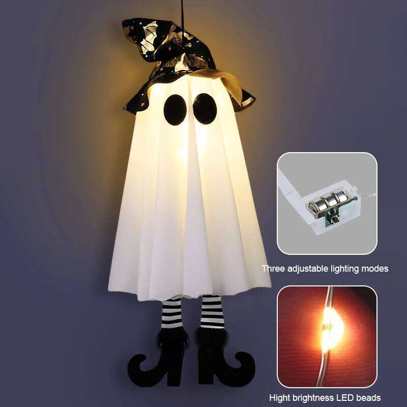 1/2/3pcs LED Light Up Witch Ghost for Halloween Party Home Indoor Outdoor Yard Decoration Scary Hanging Ornaments Gift