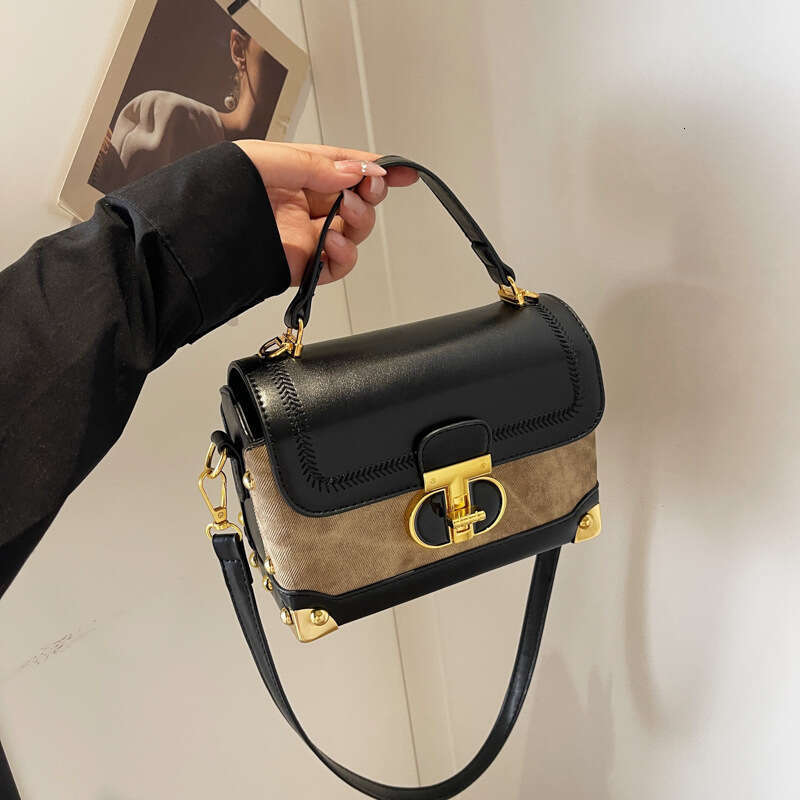 This Year's Trend Color-Block for Women 2025 New Autumn Winter Versatile Crossbody Fashion Handheld Small Square Bag