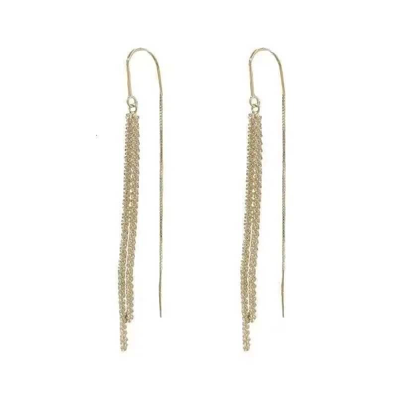A pair of Silver Color long tassel earrings Fashion Earrings Womens tassel earrings Celebrate holiday gifts Y250812
