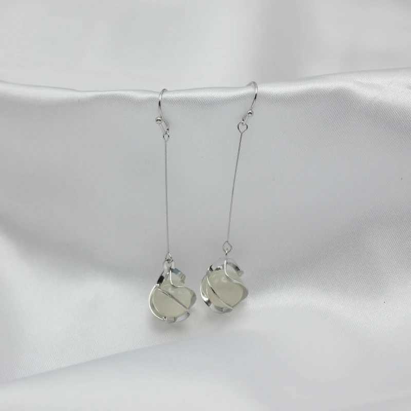 Opal Ball Tassel Long Drop Earrings for Women Pendientes Many Style Simple Ear Jewelry Trend Creative Accessories Y250812