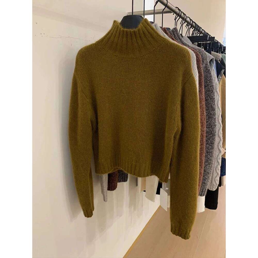 European Station Turtleneck Short 100% Cashmere Knitwear Women's Autumn/Winter Loose Thickened Base Sweater MDNG 250730 20250811