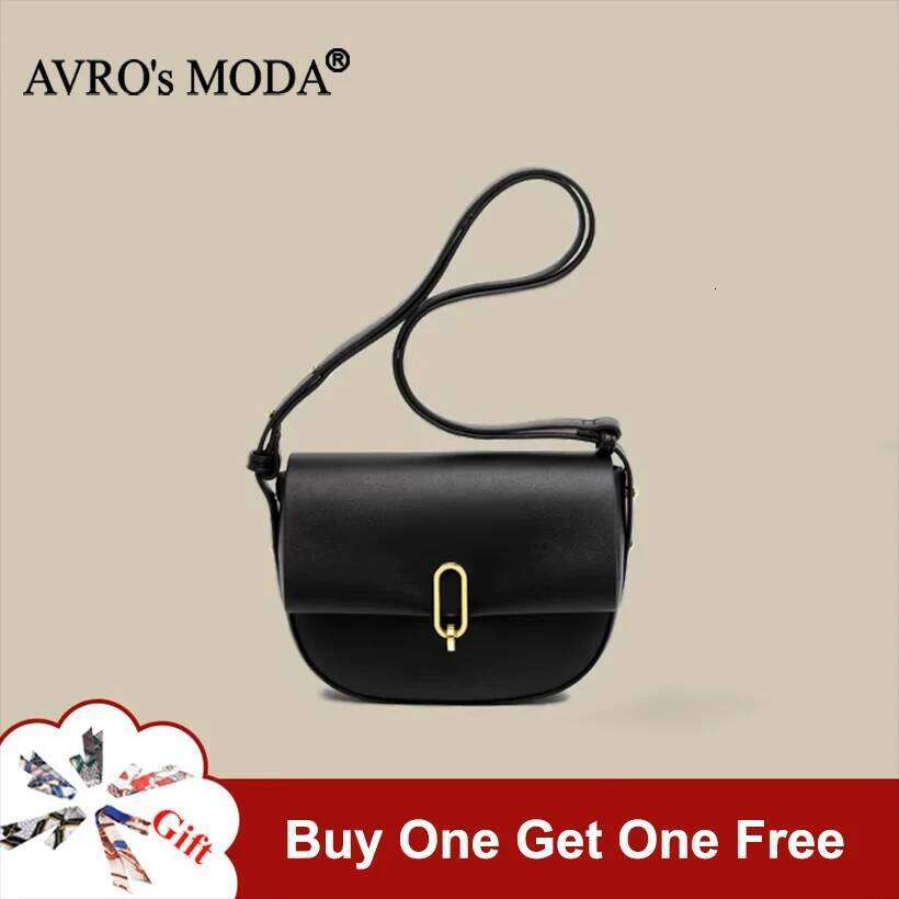 AVRO's MODA Women's Crossbody Brand Genuine Leather Fashion Female Designer Lady Black Shoulder Small Bag