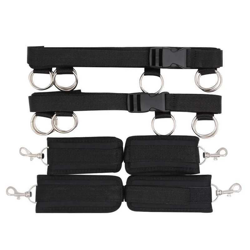 Sm Bondage Bd Sex Set Leather Handcuffs Spreader Bar With Steel Pipe Hand Leg Straps Restraints Slave Fetish Adult ToysXJ250813