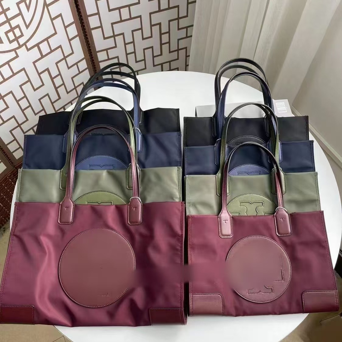 Women European & American Fashion High-Quality Tote Bag - PU Material, Minimalist Solid Color, Large-Capacity Shopping Bag, Top-Handle, Nylon Lining