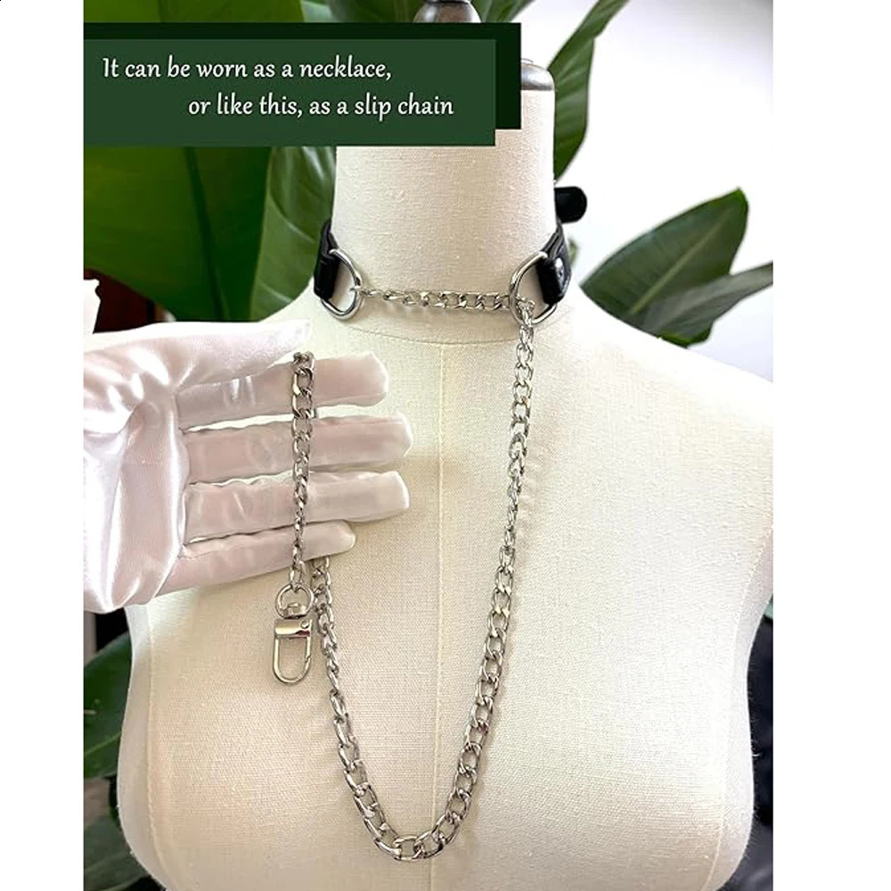 Handmade Black PU Leather Choker Collar For Women Adjustable HiphopTriple-Layer Slip Chain Necklace Fashion Jewelry Necklace 250812