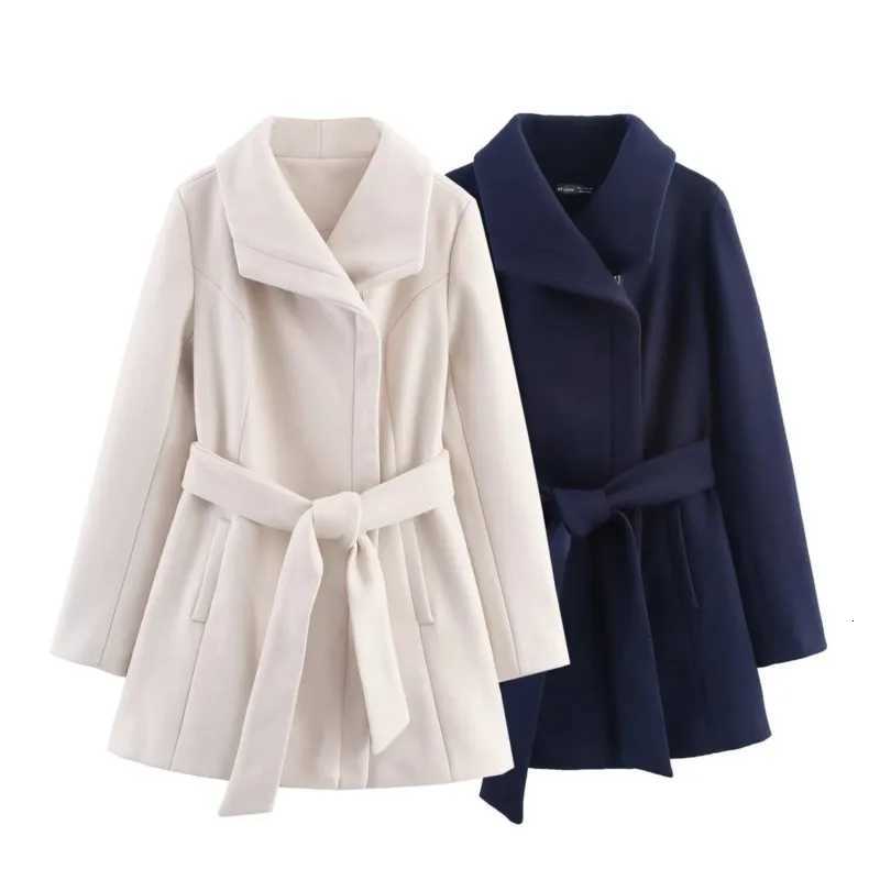 HipSeam Women Fur Overcoat With Belt Autumn Comfortable Lapel Long Sleeve Women Coat Pocket Decoration Female Top Z250813