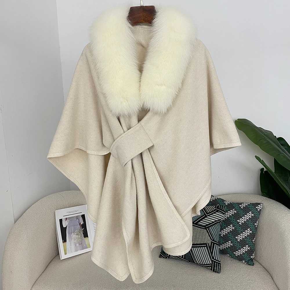 Spring Lanket Scarf Female Real Fur Coat Women Cloak Poncho Winter Warm Shawl Designer Thickening Pashmina Cape Stole Fur Coats Z250813