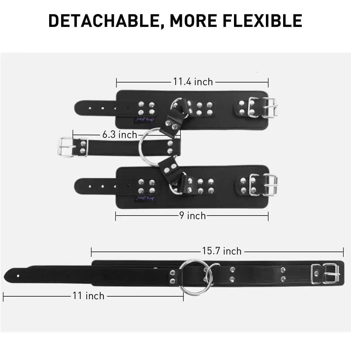 Neck to Wrist Restraints Kit with Nipple Clamps Gag Sex Toys for Women Adjustable Back Handcuffs Collar Bondage SM Sex Game Toys W250813