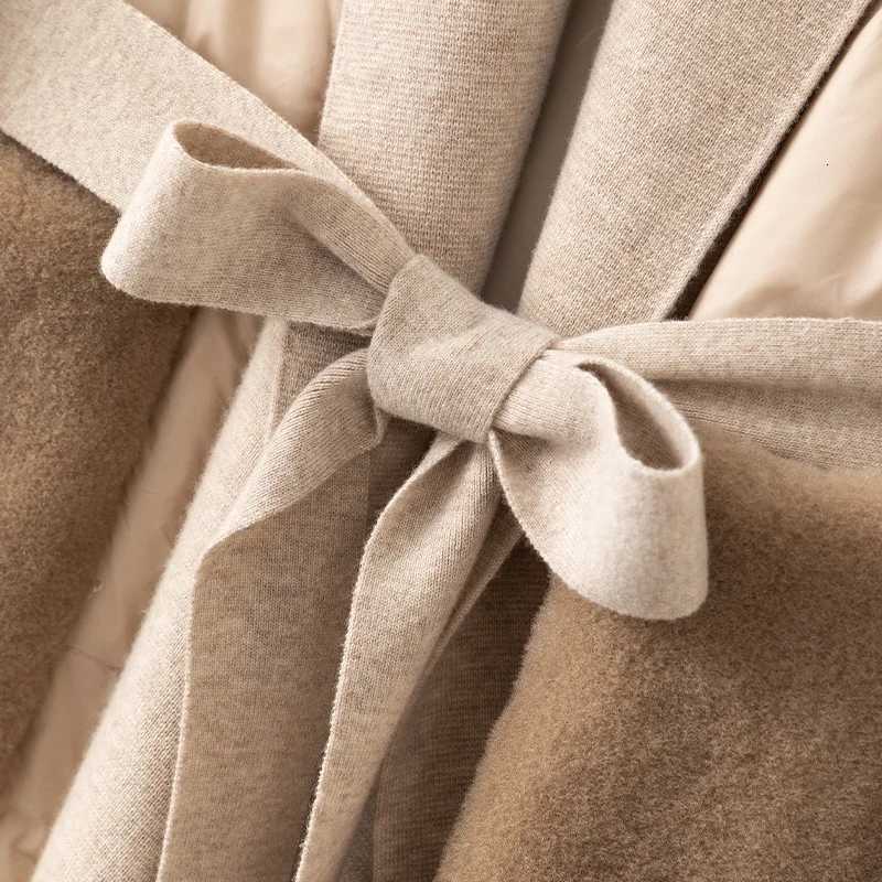 59 Sashes Spliced Sleeves 90% White Duck Down Womens Down Jacket Womens Down Coats For Winter Womens Down Coats Clothes Z250813