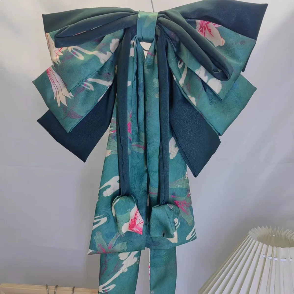 JLZXSY Floral Print Oversized Bow Hair Clip Multi Layers Satin Bowknot Barrettes Ponytail Clips for Girls Woman Hair Accessories 250812